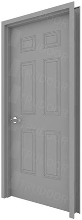 6-Panel Commercial Metal Doors, Embossed Steel Doors