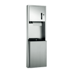 04692-6 Traditional Roll Paper Towel Dispenser and Waste Receptacle, Semi-Recessed