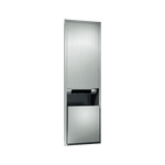 046921A Traditional Automatic Roll Paper Towel Dispenser and Waste Receptacle, Battery Operated, Recessed