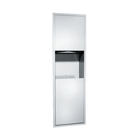 04697 Traditional Paper Towel Dispenser and Waste Receptacle, Recessed