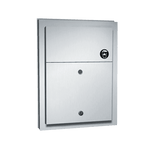 0472-1 Sanitary Waste Disposal with Lock, Dual Access, Partition Mounted