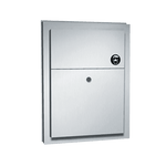 0472 Sanitary Napkin Disposal, Dual Access, Partition Mounted