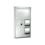 0482 Toilet Seat Cover and Toilet Tissue Dispenser with Sanitary Napkin Disposal, Recessed