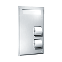 0484-HC Toilet Seat Cover and Toilet Tissue Dispenser, Dual Access, Partition Mounted