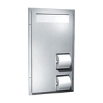 0484-HCR Toilet Seat Cover and Toilet Tissue Dispenser, Dual Access, Partition Mounted