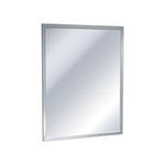 0600 Series Inter-Lok Angle Frame Plate Glass Mirror, Stainless Steel