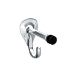 0714 Coat Hook & Bumper, Chrome Plated Brass, Surface Mounted