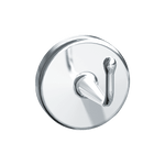 0751 Heavy Duty Robe Hook, Satin Chrome Plated Brass, Surface Mounted, Concealed