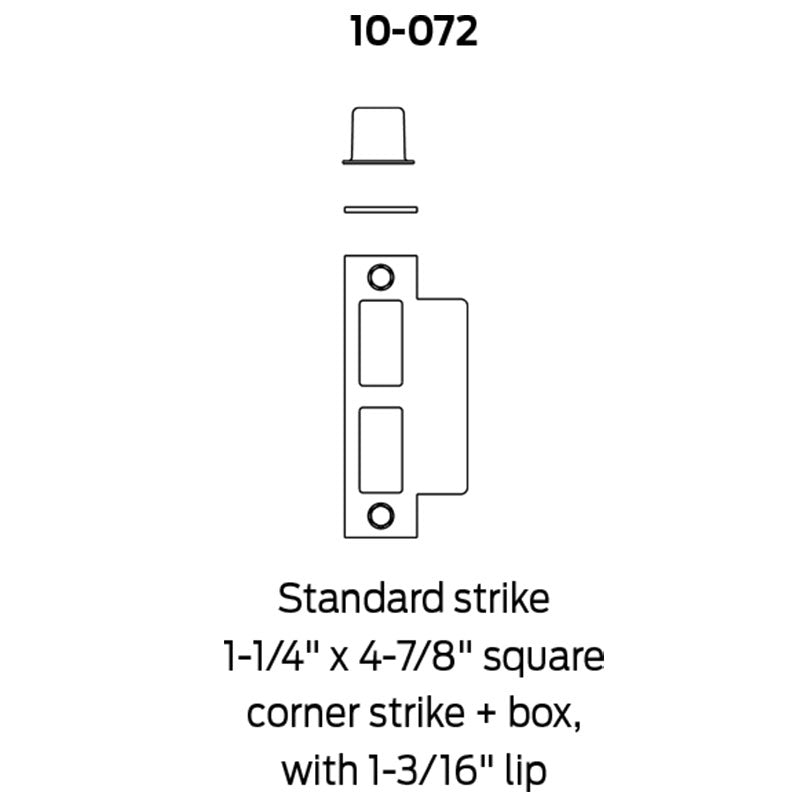 Schlage 10-072-1316 Standard L9000 Series Mortise Lock Strike