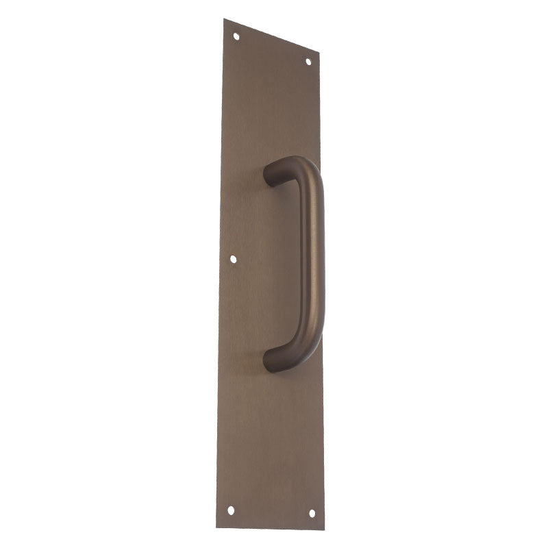 Rockwood 107 x 70C Pull Plate – 4″ x 16″ w/ 3/4″ Round Pull 8″ CTC