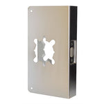 12-S-2-CW Wrap Around Plate for Cylindrical Lever Locks with 2-1/8" Hole, 2-3/4" Backset, 1-3/4" Thick Door