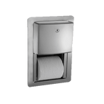 20031 Roval Twin Hide-A-Roll Toilet Tissue Dispenser, Semi-Recessed