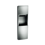 204692AC-6 Roval Automatic Roll Paper Towel Dispenser and Waste Receptacle, Semi-Recessed