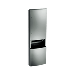 2046921A-6 Roval Automatic Roll Paper Towel Dispenser and Waste Receptacle, Battery Operated, Semi-Recessed