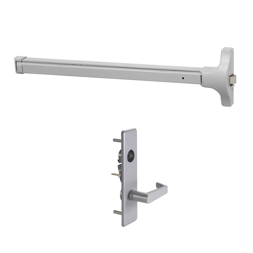 One Exit Rim Divice Accentra 2100(F) x AU426F Rim Exit Device with Lever Trim