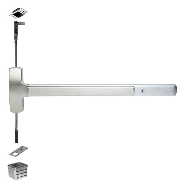 Access Entry Using Rod Falcon 25CWDC-EO Concealed Rod Exit Device for Wood Door