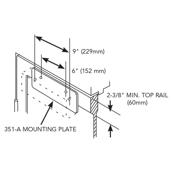 Sargent 351A Top Jamb Mounting Plate