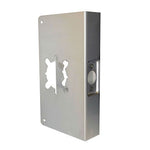 4 2 CW Wrap Around Plate for Cylindrical Lever Locks with 2-1/8" Hole, 2-3/4" Backset, 1-3/4" Thick Door