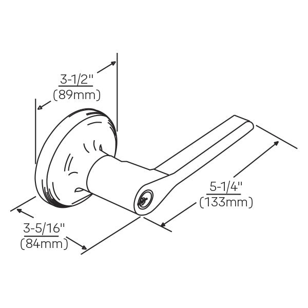 Accentra (formerly Yale) TB 4701LN Grade-1 Passage Lever Set