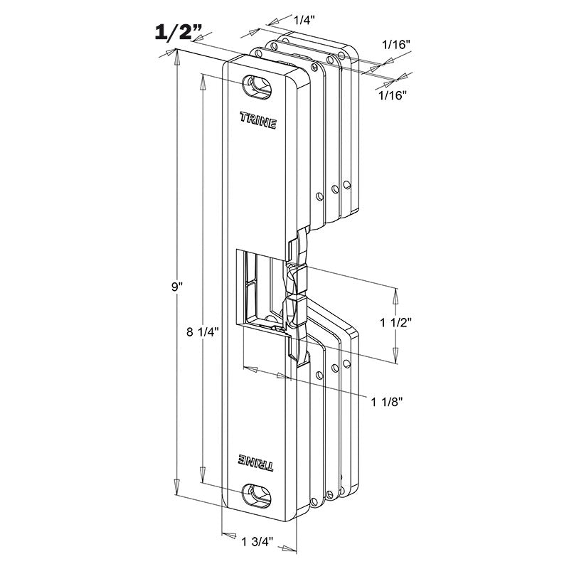 Window Hardware Rim Strike Trine 4850 Surface Mounted Electric Strike For Rim Exit Devices