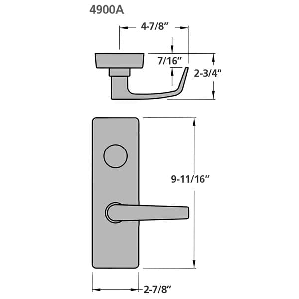 Best Precision 4908A Lever Exit Device Trim