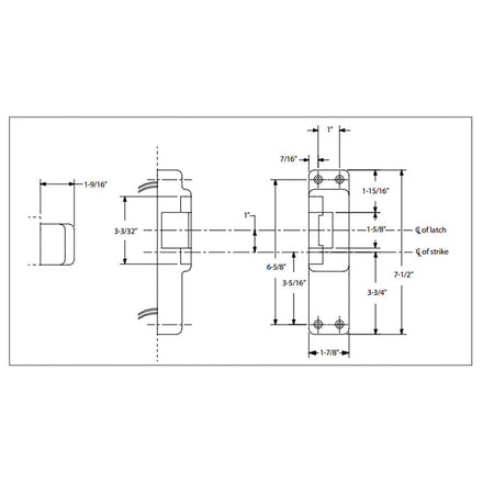 Window Hardware Rim Strike Von Duprin 6114 Electric Strike for Rim Nightlatch Devices