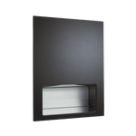 6457-41 Piatto Recessed C-Fold Paper Towel Dispenser, Matte Black Phenolic Door