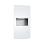 64623-00 Piatto Recessed Paper Towel Dispenser & Waste Receptacle, White Phenolic Door