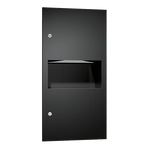 64623-41PC Simplicity Matte Black Paper Towel Dispenser and Waste Receptacle, Recessed