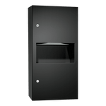 64623-9-41PC Simplicity Paper Towel Dispenser (475 Multi - 350 C-Fold) & Waste Receptacle, Matte Black Powder Coated, Surface Mounted