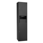 6467-9-41PC Simplicity Matte Black Paper Towel Dispenser and Waste Receptacle, Surface Mounted