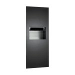 64696AC-41 Piatto Recessed Automatic Roll Paper Towel Dispenser & Waste Receptacle, AC Power, Matte Black Phenolic