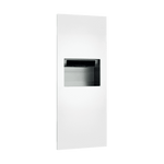 64696A-00 Piatto Automatic Roll Paper Towel Dispenser and Waste Receptacle, Battery Operated, Recessed, White