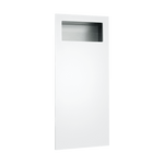6474-00 Piatto Recessed Waste Receptacle, White Phenolic Door