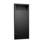 6474-2-41PC Simplicity Matte Black Waste Receptacle, Semi Recessed