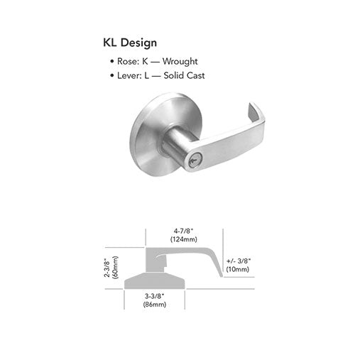 Sargent 28-65U65-KL Privacy Lever Lock