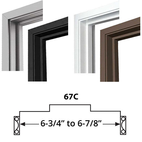 Timely 67C 345xBSJ Single Prefinished Steel Door Frame, 6'8