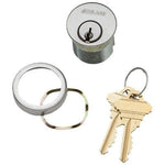 30-001-118-C Mortise Cylinder for L Locks with Rose Trim, C Keyway