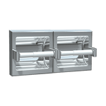 74022-SSM Double Toilet Tissue Holder, Satin Stainless Steel, Surface Mounted