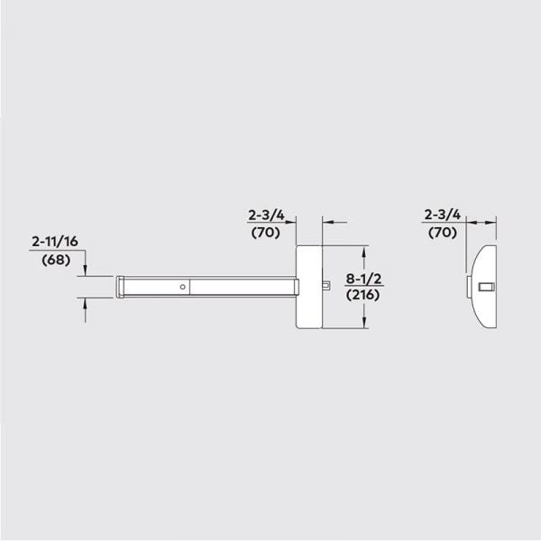 Dorma 9300/F9300 Grade-1 Panic Rim Exit Device, Exit Only