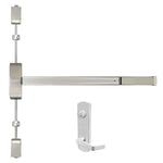 A9860V x NESC9805 Surface Vertical Rod Exit Device with Escutcheon Storeroom Lever Trim
