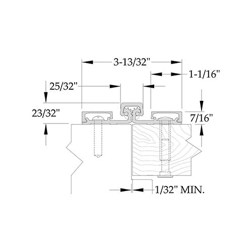 ABH A571HD Heavy-Duty Full Surface Continuous Gear Hinge
