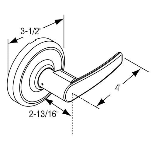 Corbin Russwin CL3810 AZD Passage Lever Set