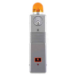 PG21 MSS Narrow Stile Door Alarm with Strobe, Metallic Silver