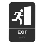 BFM682 ADA Exit Sign with Braille, 6" x 9"
