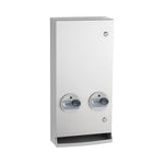 B-2706C Surface-Mounted Push-Button Napkin/Tampon Vendor, Free No-Coin Operation
