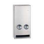 B-47069C Surface-Mounted Push-Button Napkin/Tampon Vendor, Free No-Coin Operation