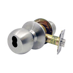 6K37D-4K Storeroom Cylindrical Lock, Round Knob, K Rose, SFIC Prep, Less Core