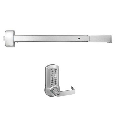Cal Royal Rim Device Cal-Royal A2200 x CRCODE204 Rim Exit Device with Push Button Lever