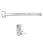 A2200 x ICCRCODE204 Panic Rim Exit Device with Mechanical Push Button Lever Trim, SFIC Prep